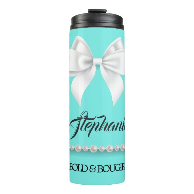 Termo Aqua Elegant Tiffany Pearls Girly Fancy Bougie (Anverso)