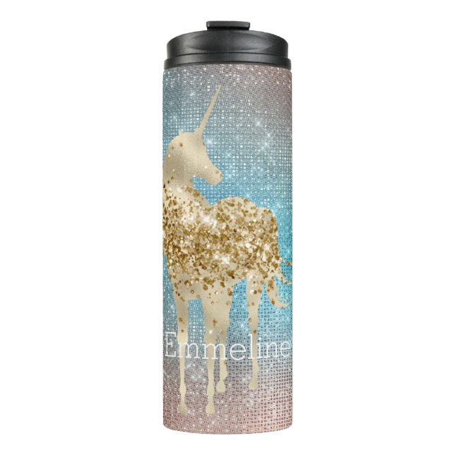 Termo Aqua Gold Unicorn Sparkle (Anverso)