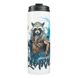 Termo Aquarius, mapache, signo de zodiaco, rey del mar