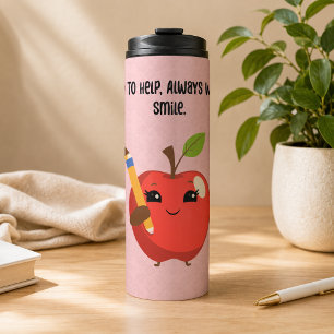 Termo Aquí para ayudar siempre con una sonrisa Educador