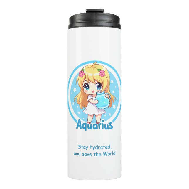 Termo Aquius Travel Mug - Mantente informado en estilo (Anverso)