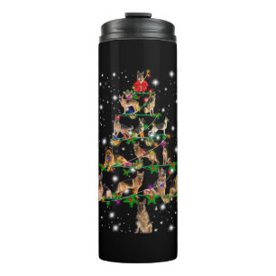 Termo Árbol alemán de Navidad cubierto por linterna