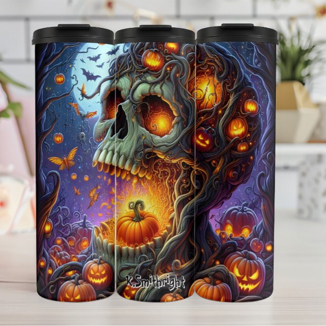 Termo Árbol de cráneo en bosque fantasmagórico (Subido por el creador)