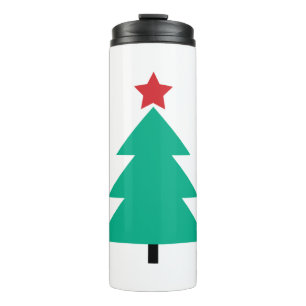 Termo Árbol de Navidad con franja roja y verde