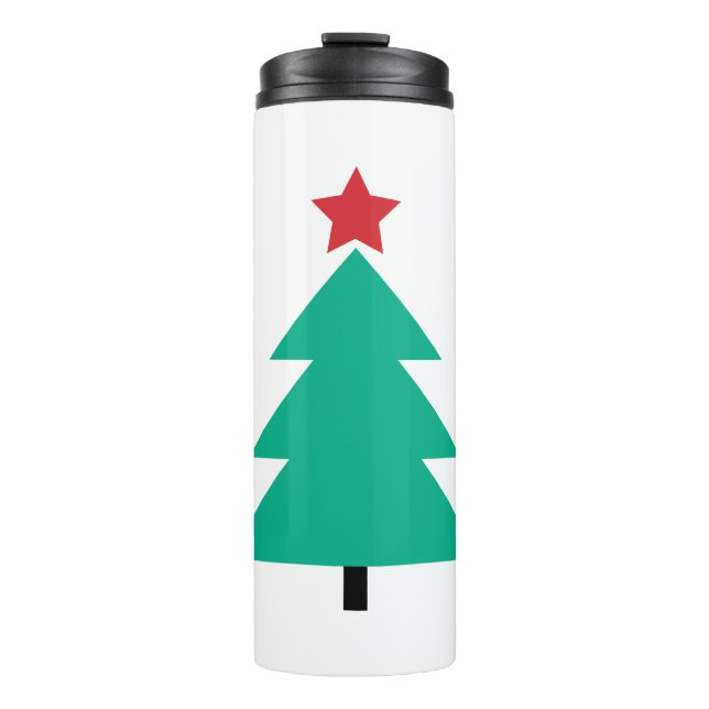 Termo Árbol de Navidad con franja roja y verde (Anverso)