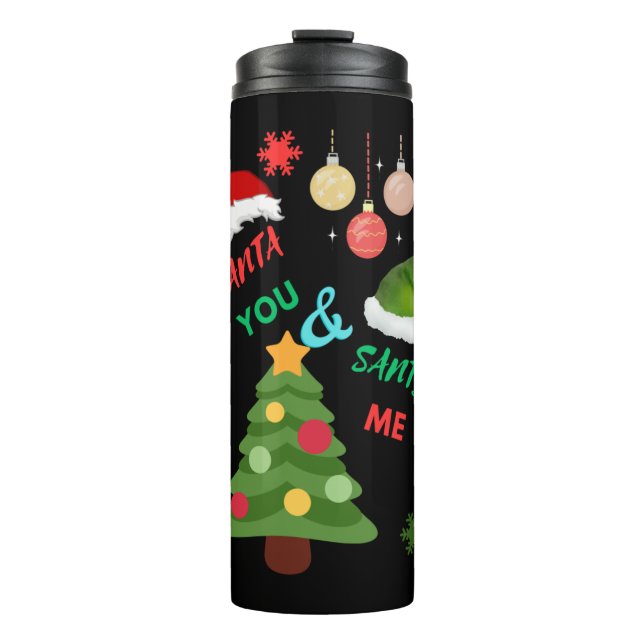 Termo Árbol de Navidad con sombrero de Santa (Anverso)