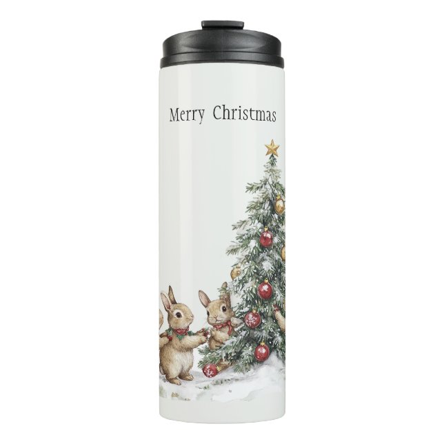 Termo Árbol de Navidad de conejitos (Anverso)