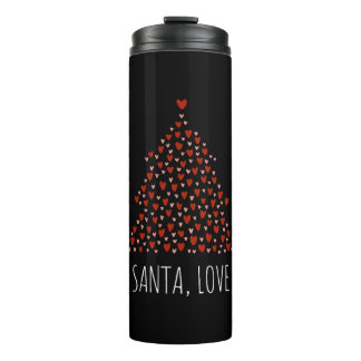 Termo Árbol De Navidad De Los Corazones De Amor Para Muj