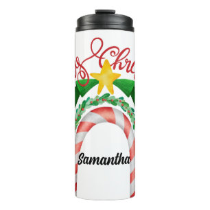 Termo Árbol de navidad de merry personalizado