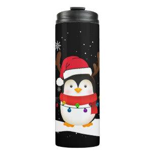 Termo Árbol de Navidad de renos pingüinos navidades