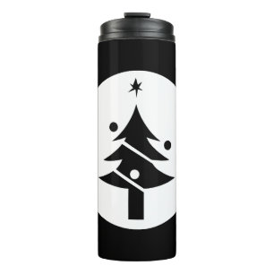 Termo Árbol de Navidad en círculo