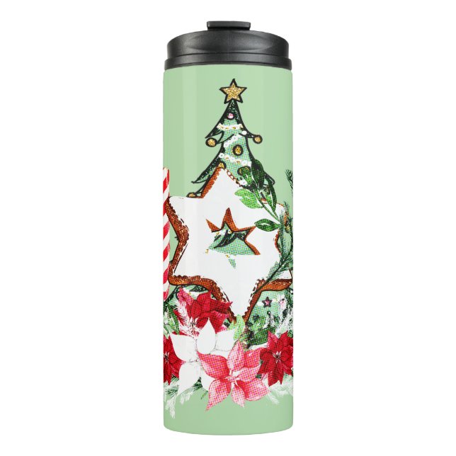 Termo Árbol de Navidad Flores Caña de Dulce JOY (Anverso)