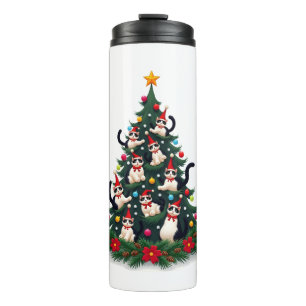 Termo Árbol de Navidad Gato Esmoquin Luces de Gato Esmoq