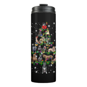 Termo Árbol de Navidad Pitbull Cubierto De Lámparas