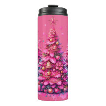 Árbol de Navidad Rosa Estética Elegante y Moderna