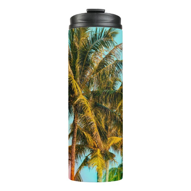 Termo Árbol de palma - imágenes de estilo de efecto vint (Anverso)