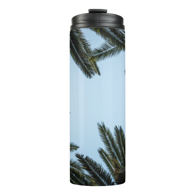 TERMO ÁRBOL DE PALMA VERDE BAJO CIELO BLANCO (Anverso)