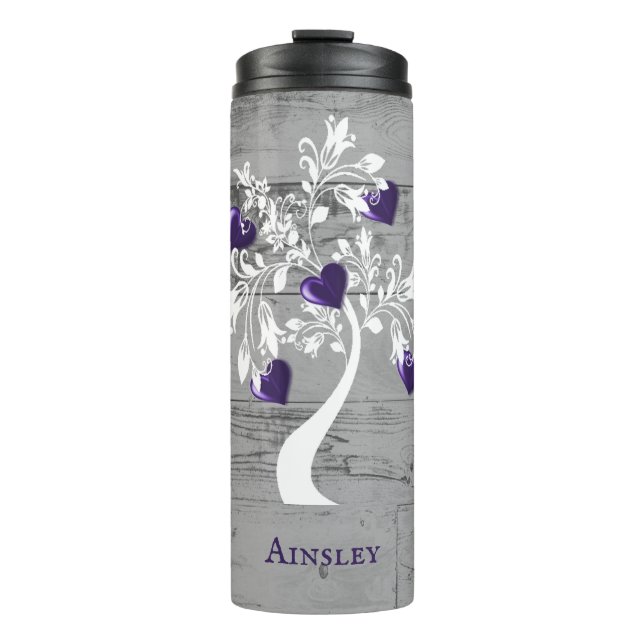 Termo Árbol púrpura de Tumbler Termal Personalizado del  (Anverso)