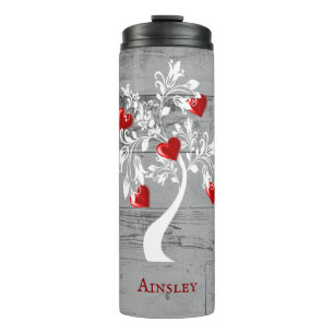 Termo Árbol Rojo del Tumbler Termal Personalizado del Co