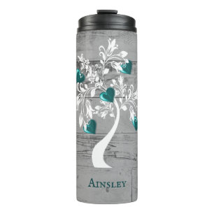 Termo Árbol verde azulado de Tumbler Termal Personalizad