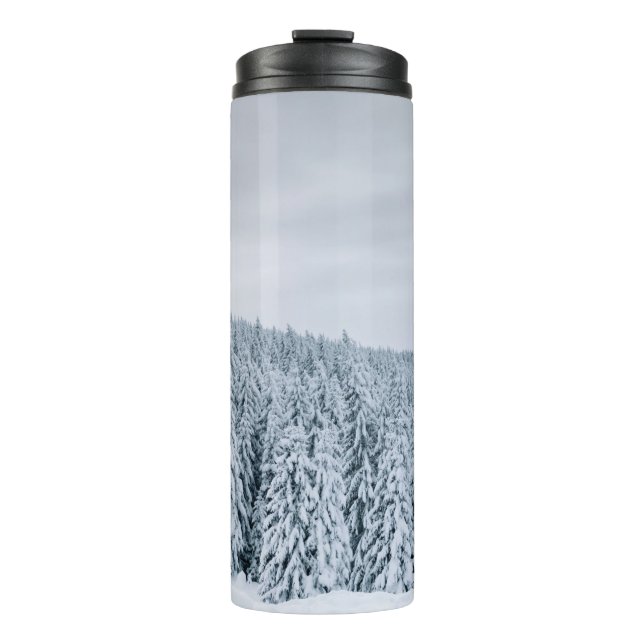 TERMO ÁRBOLES CUBIERTOS DE NIEVE DURANTE EL DÍA (Anverso)