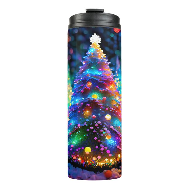 Termo Árboles de Navidad 3D brillantes (Anverso)