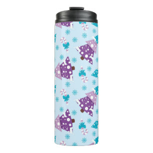 TERMO ÁRBOLES DE NAVIDAD DE INVIERNO PURPLE & TURQUISITO