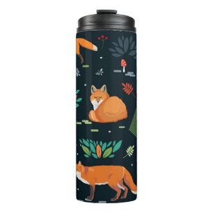 Termo Árboles de zorros deja fondo oscuro