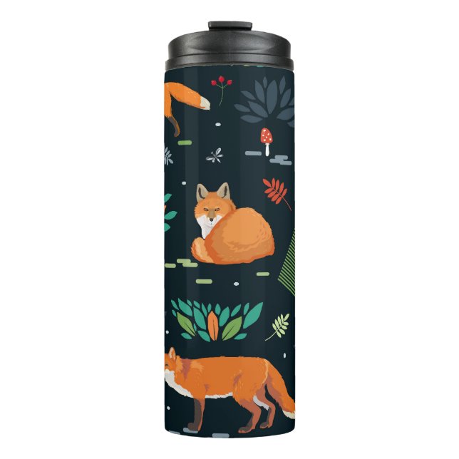 Termo Árboles de zorros deja fondo oscuro (Anverso)