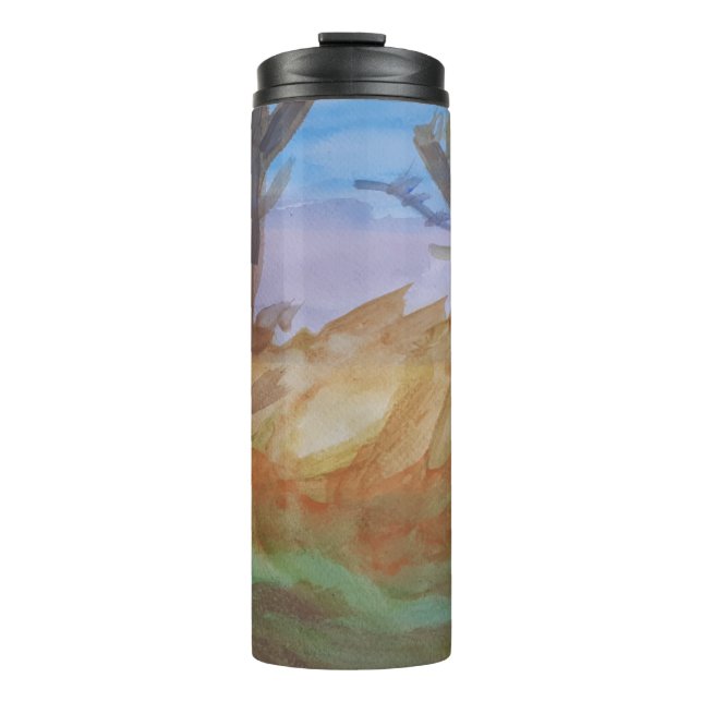 Termo Árboles del atardecer (Anverso)