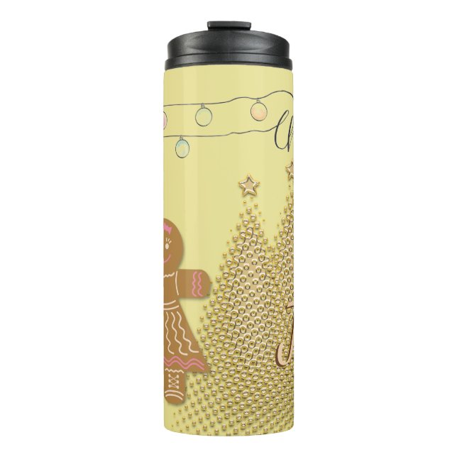 Termo Árboles navideños Chicas Gingerbread personalizado (Anverso)