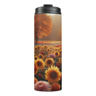 Termo Árboles otoñales/campo con mamáes