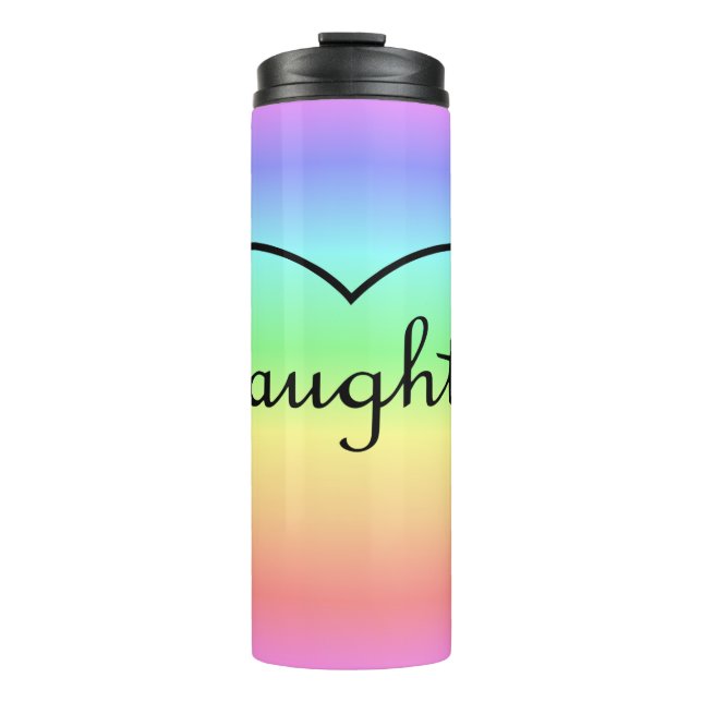 Termo arco iris del corazón de la hija (Anverso)