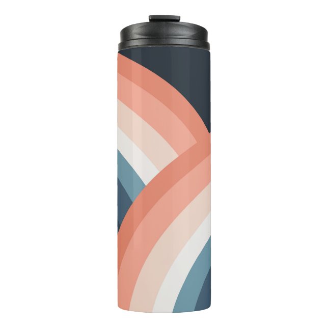 Termo Arcoiris colorido de estilo retro doble (Anverso)