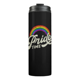 Termo Arcoiris, tiempo de orgullo, camiseta LGBT arriba