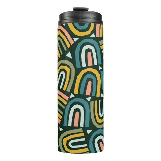 Termo Arcos de lluvia en estilo geométrico, patrón vinta (Anverso)