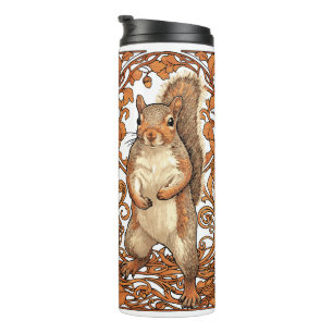 Termo Ardilla Art Nouveau - amante de las ardillas diver