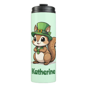 Termo ardilla personalizada del Día de San Patricio