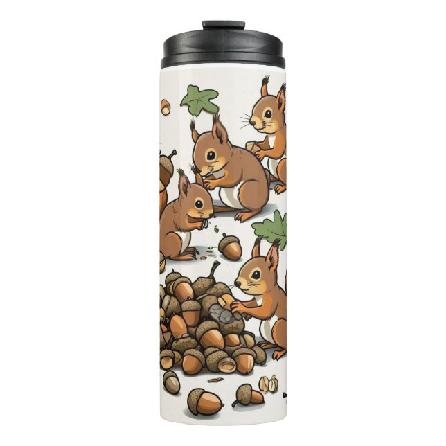 Termo "Ardillas alegres en el trabajo" (Anverso)