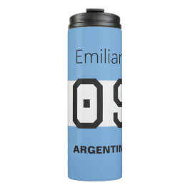 Termo Argentina Flag Personalized Soccer Fan Gear