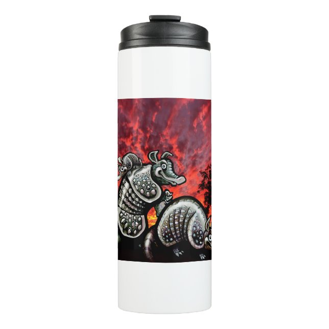 Termo Armadillos del cielo rojo (Anverso)