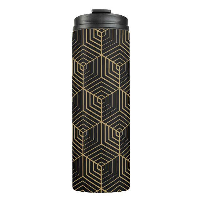 Termo Armonía Hexagonal: Elegancia Art Deco (Anverso)