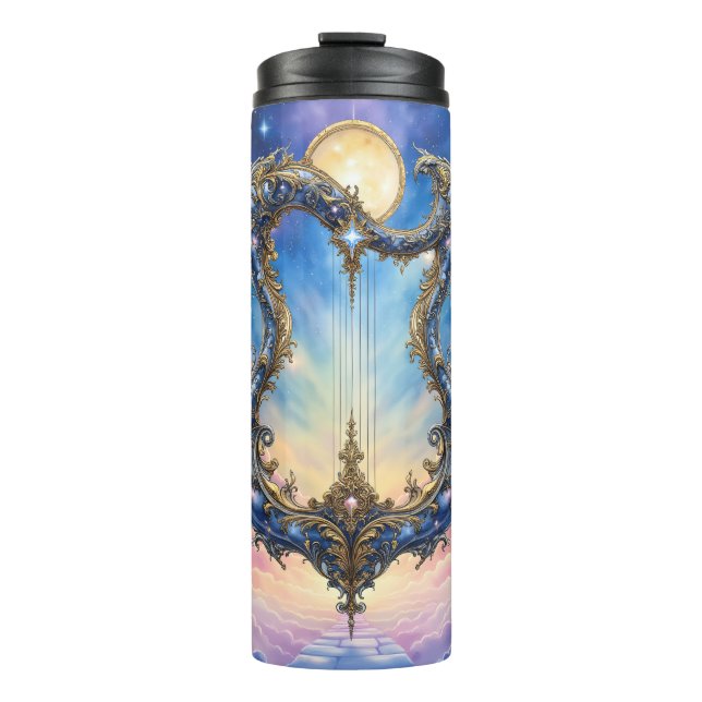 Termo Arpa Celestial a la Luz de la Luna – Arte de Fanta (Anverso)
