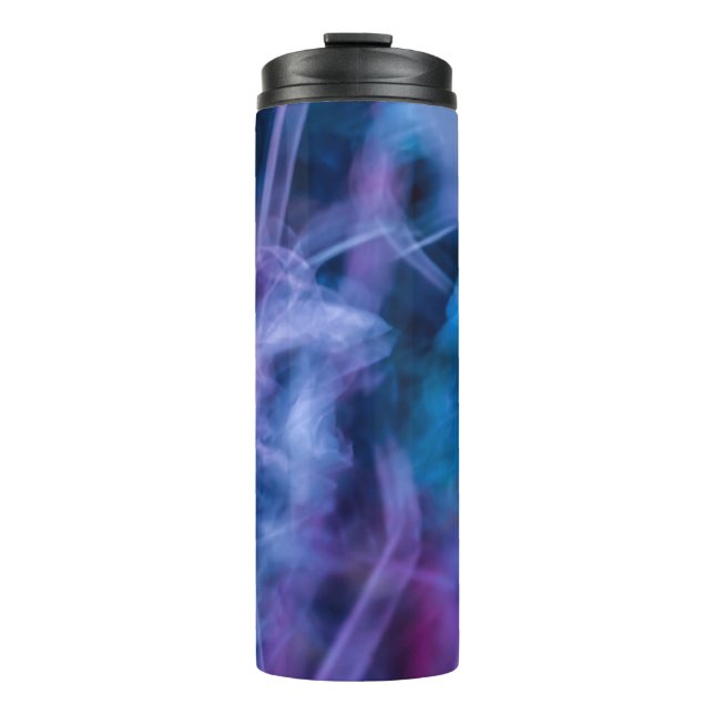 Termo Arreglo de flores moradas y azules (Anverso)