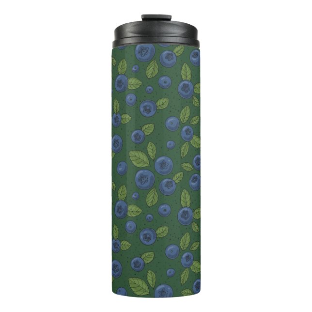 Termo Arroz azul en verde oscuro (Anverso)