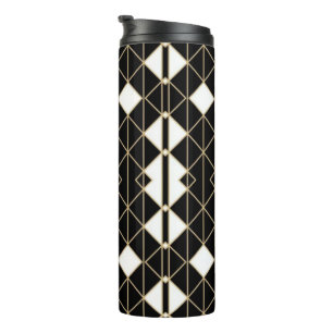 Termo Art Deco Black and Gold Geometric luxury