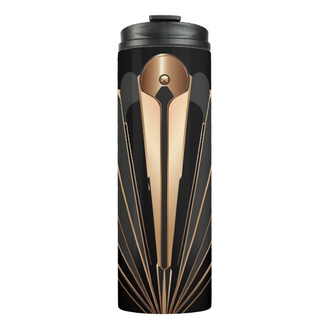 Termo Art Deco Gold Fan Geometric Elegance (Anverso)
