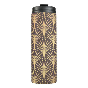 Termo Art Deco Gold: Lujo geométrico minimalista