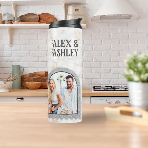 Termo Art Deco Moderno Nombre Foto Termal Tumbler