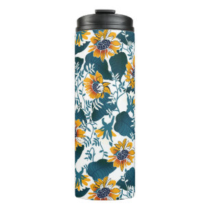 Termo Art Nouveau, estampado floral.
